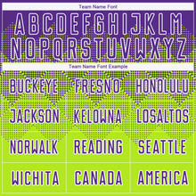 Charger l'image dans la galerie, Custom Neon Green Purple-White Sublimation Soccer Uniform Jersey
