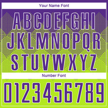Charger l'image dans la galerie, Custom Neon Green Purple-White Sublimation Soccer Uniform Jersey