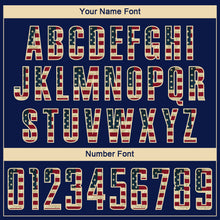 Загрузить изображение в средство просмотра галереи, Custom Crimson Vintage USA Flag Navy-Cream Sublimation Soccer Uniform Jersey