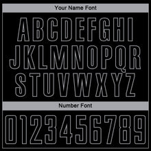 Charger l'image dans la galerie, Custom Black Gray Pinstripe Fade Fashion Sublimation Soccer Uniform Jersey