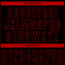 Charger l'image dans la galerie, Custom Black Red Pinstripe Fade Fashion Sublimation Soccer Uniform Jersey