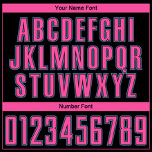 Charger l'image dans la galerie, Custom Black Pink-Light Blue Pinstripe Fade Fashion Sublimation Soccer Uniform Jersey