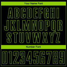 Charger l'image dans la galerie, Custom Black Neon Green Pinstripe Fade Fashion Sublimation Soccer Uniform Jersey