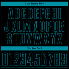 Charger l'image dans la galerie, Custom Black Teal Pinstripe Fade Fashion Sublimation Soccer Uniform Jersey