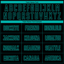 Charger l'image dans la galerie, Custom Black Aqua Pinstripe Fade Fashion Sublimation Soccer Uniform Jersey