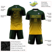 Laden Sie das Bild in den Galerie-Viewer, Custom Green Yellow Pinstripe Fade Fashion Sublimation Soccer Uniform Jersey