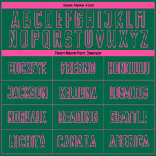 Charger l'image dans la galerie, Custom Kelly Green Pink Pinstripe Fade Fashion Sublimation Soccer Uniform Jersey