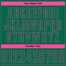 Charger l'image dans la galerie, Custom Kelly Green Pink Pinstripe Fade Fashion Sublimation Soccer Uniform Jersey