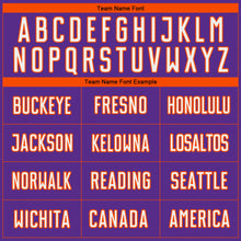 Charger l'image dans la galerie, Custom Purple White-Orange Pinstripe Fade Fashion Sublimation Soccer Uniform Jersey