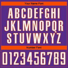 Charger l'image dans la galerie, Custom Purple White-Orange Pinstripe Fade Fashion Sublimation Soccer Uniform Jersey