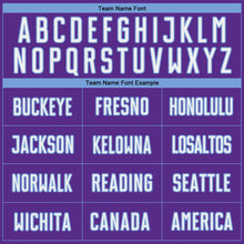 Charger l'image dans la galerie, Custom Purple White-Light Blue Pinstripe Fade Fashion Sublimation Soccer Uniform Jersey