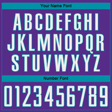 Laden Sie das Bild in den Galerie-Viewer, Custom Purple White-Teal Pinstripe Fade Fashion Sublimation Soccer Uniform Jersey