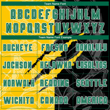 Charger l'image dans la galerie, Custom Graffiti Pattern Kelly Green Black-Yellow Scratch Sublimation Soccer Uniform Jersey