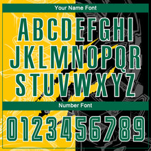 Charger l'image dans la galerie, Custom Graffiti Pattern Kelly Green Black-Yellow Scratch Sublimation Soccer Uniform Jersey