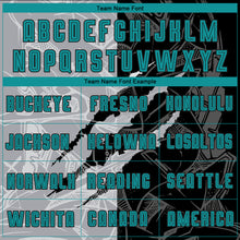 Load image into Gallery viewer, Custom Graffiti Pattern Teal Black-Gray Scratch Sublimation Soccer Uniform Jersey