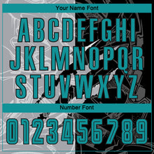 Load image into Gallery viewer, Custom Graffiti Pattern Teal Black-Gray Scratch Sublimation Soccer Uniform Jersey
