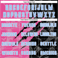 Load image into Gallery viewer, Custom Graffiti Pattern Light Blue Black-Pink Scratch Sublimation Soccer Uniform Jersey