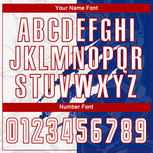 Load image into Gallery viewer, Custom Graffiti Pattern White Royal-Red Scratch Sublimation Soccer Uniform Jersey