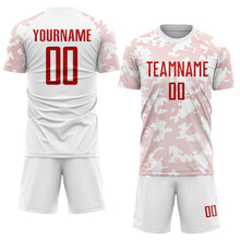 Загрузить изображение в средство просмотра галереи, Custom White Red Sublimation Soccer Uniform Jersey