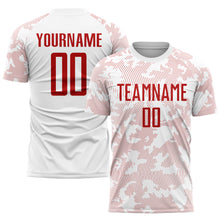 Загрузить изображение в средство просмотра галереи, Custom White Red Sublimation Soccer Uniform Jersey