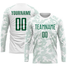 Charger l'image dans la galerie, Custom White Kelly Green Sublimation Soccer Uniform Jersey