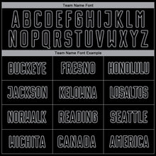 Laden Sie das Bild in den Galerie-Viewer, Custom Black Gray Sublimation Soccer Uniform Jersey