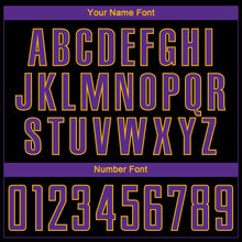 Charger l'image dans la galerie, Custom Black Purple-Gold Sublimation Soccer Uniform Jersey