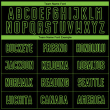 Laden Sie das Bild in den Galerie-Viewer, Custom Black Neon Green Sublimation Soccer Uniform Jersey