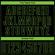 Laden Sie das Bild in den Galerie-Viewer, Custom Black Neon Green Sublimation Soccer Uniform Jersey