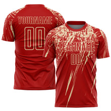 Charger l'image dans la galerie, Custom Red City Cream Sublimation Soccer Uniform Jersey