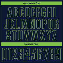 Charger l'image dans la galerie, Custom Navy Neon Green Sublimation Soccer Uniform Jersey