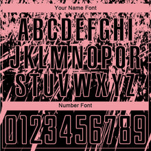 Laden Sie das Bild in den Galerie-Viewer, Custom Black Medium Pink Sublimation Soccer Uniform Jersey