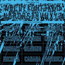 Laden Sie das Bild in den Galerie-Viewer, Custom Black Sky Blue Sublimation Soccer Uniform Jersey