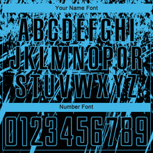 Laden Sie das Bild in den Galerie-Viewer, Custom Black Sky Blue Sublimation Soccer Uniform Jersey