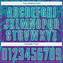 Load image into Gallery viewer, Custom Purple Teal-White Sublimation Soccer Uniform Jersey