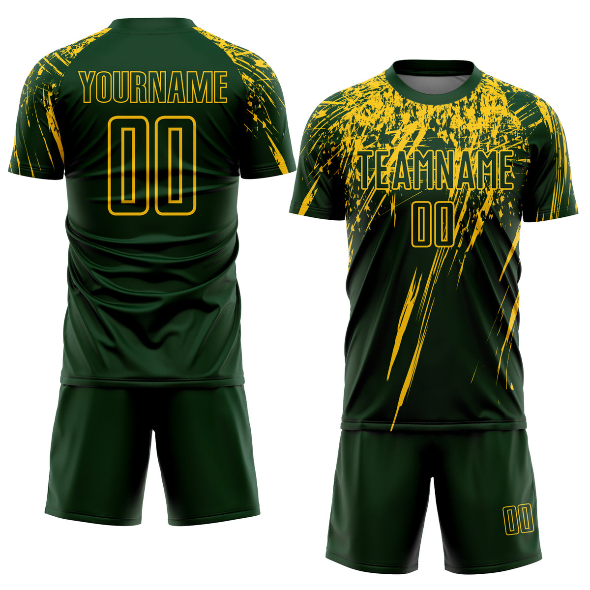 Cheap Custom Green Yellow Sublimation Soccer Uniform Jersey Free Shipping –  CustomJerseysPro