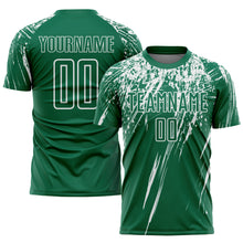 Load image into Gallery viewer, Custom Kelly Green White Sublimation Soccer Uniform Jersey