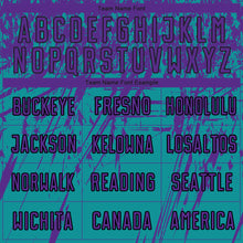 Load image into Gallery viewer, Custom Teal Purple-Black Sublimation Soccer Uniform Jersey