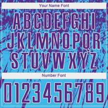 Charger l'image dans la galerie, Custom Sky Blue Purple-White Sublimation Soccer Uniform Jersey