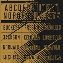 Laden Sie das Bild in den Galerie-Viewer, Custom Old Gold Black Sublimation Soccer Uniform Jersey