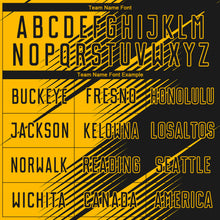 Загрузить изображение в средство просмотра галереи, Custom Gold Black Sublimation Soccer Uniform Jersey