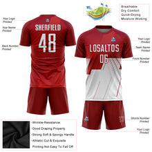 Load image into Gallery viewer, Custom Red White Sublimation Soccer Uniform Jersey