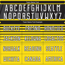 Load image into Gallery viewer, Custom Yellow White-Black Sublimation Soccer Uniform Jersey