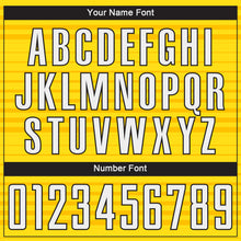 Load image into Gallery viewer, Custom Yellow White-Black Sublimation Soccer Uniform Jersey