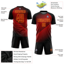 Загрузить изображение в средство просмотра галереи, Custom Red Black-Yellow Sublimation Soccer Uniform Jersey