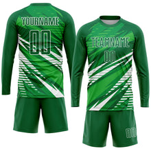 Load image into Gallery viewer, Custom Kelly Green White Sublimation Soccer Uniform Jersey