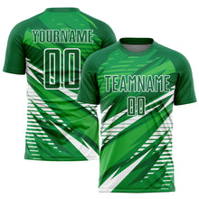 Load image into Gallery viewer, Custom Kelly Green White Sublimation Soccer Uniform Jersey