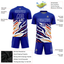 Laden Sie das Bild in den Galerie-Viewer, Custom Royal Yellow-Red Sublimation Soccer Uniform Jersey