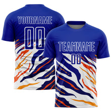 Laden Sie das Bild in den Galerie-Viewer, Custom Royal Yellow-Red Sublimation Soccer Uniform Jersey