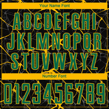 Charger l'image dans la galerie, Custom Black Kelly Green-Gold Sublimation Soccer Uniform Jersey